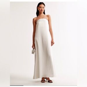 A&F Strapless Trapeze Maxi Dress